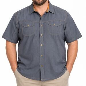 Ascend Outdoor Button Front Shirt 2XL Blue